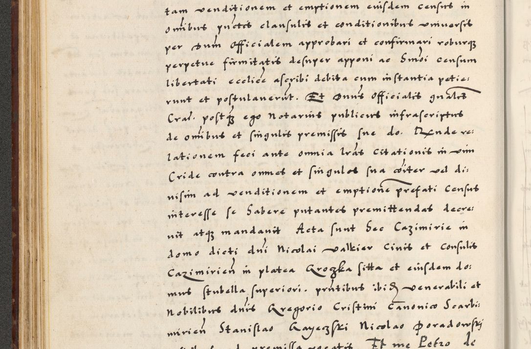 Zdjęcie nr 114 dla obiektu archiwalnego: [A]cta actorum causarum, sententiarum tam diffinitivarum quam interloquutoriarum, obligationum, constitutionum et contractuum coram reverendo patre domino Petro Porembski preposito Osvieczimensi, canonico et officiali generali Cracoviensi de anno Domini millesimo quingentesimo quinguagesimo primo, cuius indictio est nona, pontificatus sanctissimi in Christo patris et domini nostri domini Juliii divina providencia pape tercii, anno secundo, a die et mense infrascriptis feliciter continiantur