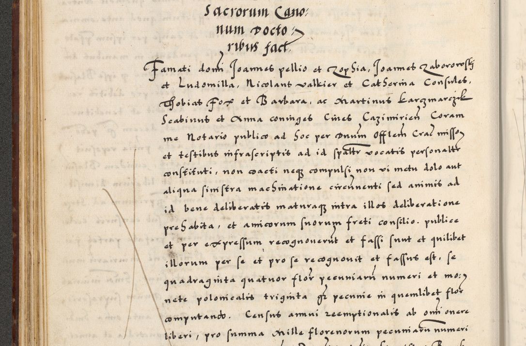 Zdjęcie nr 110 dla obiektu archiwalnego: [A]cta actorum causarum, sententiarum tam diffinitivarum quam interloquutoriarum, obligationum, constitutionum et contractuum coram reverendo patre domino Petro Porembski preposito Osvieczimensi, canonico et officiali generali Cracoviensi de anno Domini millesimo quingentesimo quinguagesimo primo, cuius indictio est nona, pontificatus sanctissimi in Christo patris et domini nostri domini Juliii divina providencia pape tercii, anno secundo, a die et mense infrascriptis feliciter continiantur