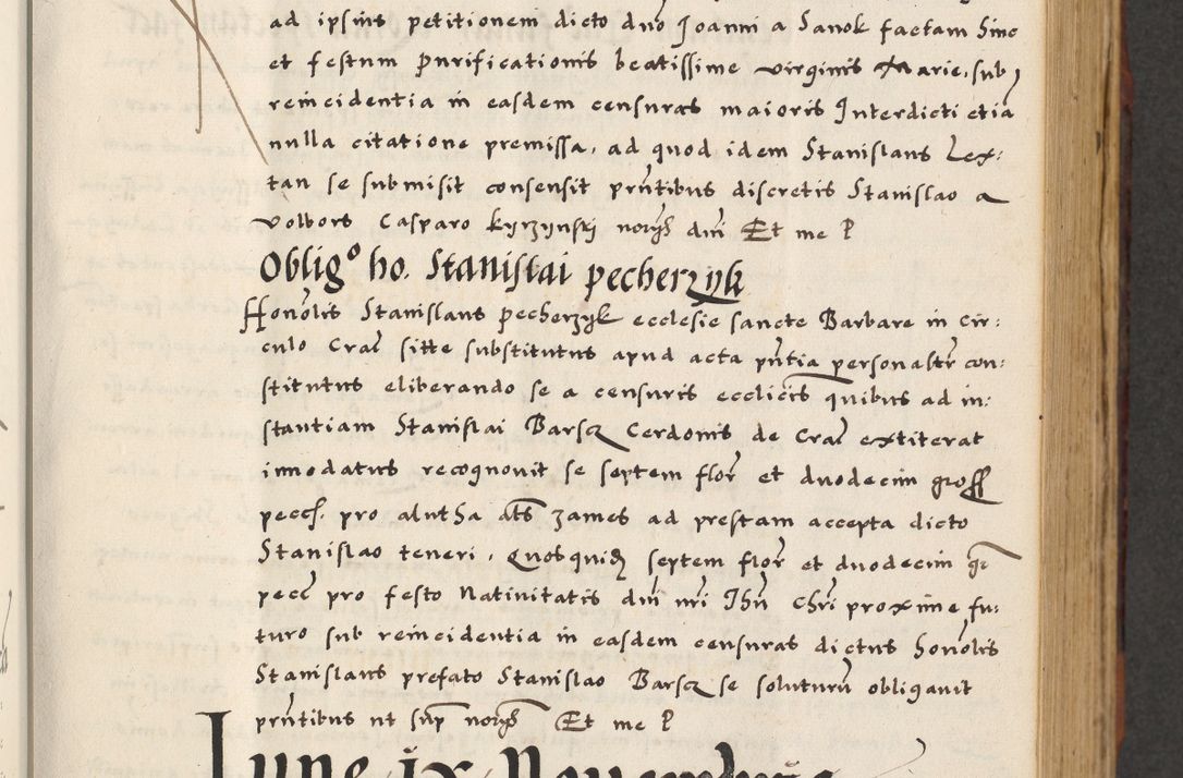 Zdjęcie nr 103 dla obiektu archiwalnego: [A]cta actorum causarum, sententiarum tam diffinitivarum quam interloquutoriarum, obligationum, constitutionum et contractuum coram reverendo patre domino Petro Porembski preposito Osvieczimensi, canonico et officiali generali Cracoviensi de anno Domini millesimo quingentesimo quinguagesimo primo, cuius indictio est nona, pontificatus sanctissimi in Christo patris et domini nostri domini Juliii divina providencia pape tercii, anno secundo, a die et mense infrascriptis feliciter continiantur