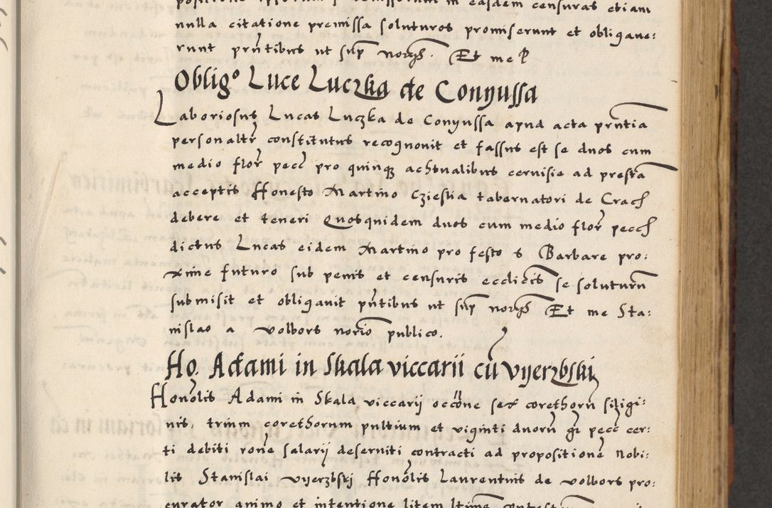 Zdjęcie nr 101 dla obiektu archiwalnego: [A]cta actorum causarum, sententiarum tam diffinitivarum quam interloquutoriarum, obligationum, constitutionum et contractuum coram reverendo patre domino Petro Porembski preposito Osvieczimensi, canonico et officiali generali Cracoviensi de anno Domini millesimo quingentesimo quinguagesimo primo, cuius indictio est nona, pontificatus sanctissimi in Christo patris et domini nostri domini Juliii divina providencia pape tercii, anno secundo, a die et mense infrascriptis feliciter continiantur