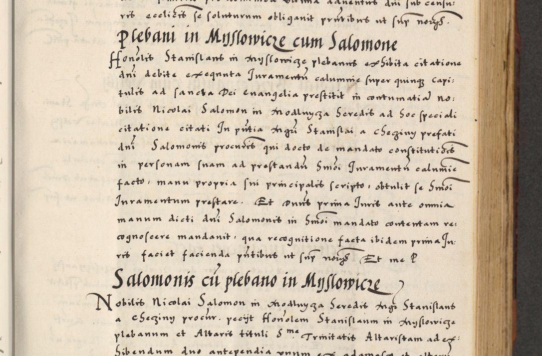Zdjęcie nr 99 dla obiektu archiwalnego: [A]cta actorum causarum, sententiarum tam diffinitivarum quam interloquutoriarum, obligationum, constitutionum et contractuum coram reverendo patre domino Petro Porembski preposito Osvieczimensi, canonico et officiali generali Cracoviensi de anno Domini millesimo quingentesimo quinguagesimo primo, cuius indictio est nona, pontificatus sanctissimi in Christo patris et domini nostri domini Juliii divina providencia pape tercii, anno secundo, a die et mense infrascriptis feliciter continiantur