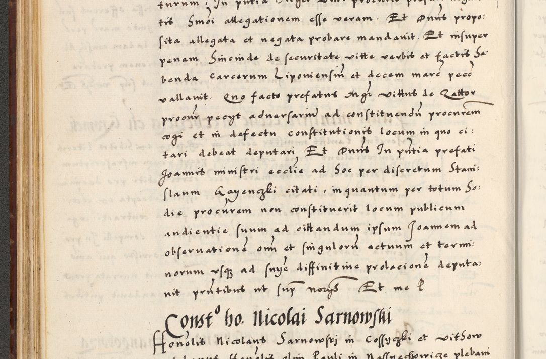 Zdjęcie nr 96 dla obiektu archiwalnego: [A]cta actorum causarum, sententiarum tam diffinitivarum quam interloquutoriarum, obligationum, constitutionum et contractuum coram reverendo patre domino Petro Porembski preposito Osvieczimensi, canonico et officiali generali Cracoviensi de anno Domini millesimo quingentesimo quinguagesimo primo, cuius indictio est nona, pontificatus sanctissimi in Christo patris et domini nostri domini Juliii divina providencia pape tercii, anno secundo, a die et mense infrascriptis feliciter continiantur