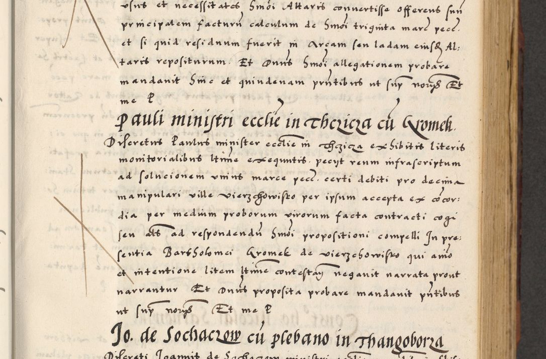 Zdjęcie nr 95 dla obiektu archiwalnego: [A]cta actorum causarum, sententiarum tam diffinitivarum quam interloquutoriarum, obligationum, constitutionum et contractuum coram reverendo patre domino Petro Porembski preposito Osvieczimensi, canonico et officiali generali Cracoviensi de anno Domini millesimo quingentesimo quinguagesimo primo, cuius indictio est nona, pontificatus sanctissimi in Christo patris et domini nostri domini Juliii divina providencia pape tercii, anno secundo, a die et mense infrascriptis feliciter continiantur