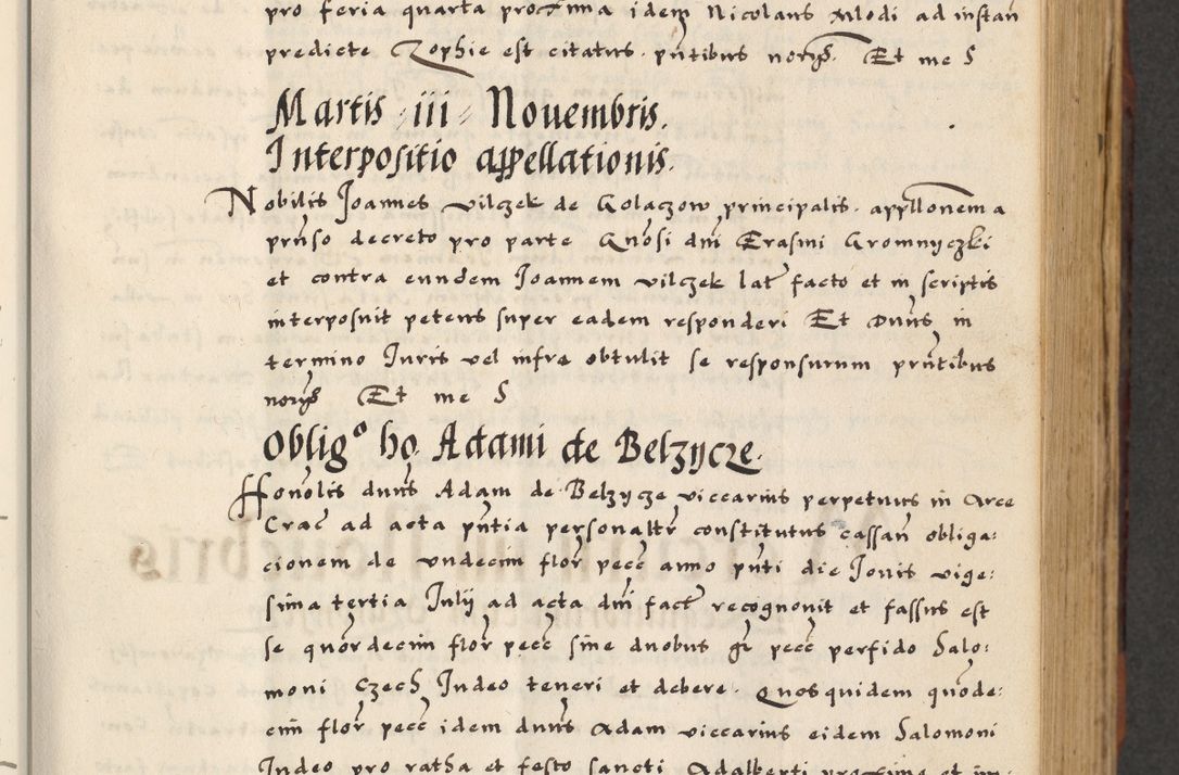 Zdjęcie nr 91 dla obiektu archiwalnego: [A]cta actorum causarum, sententiarum tam diffinitivarum quam interloquutoriarum, obligationum, constitutionum et contractuum coram reverendo patre domino Petro Porembski preposito Osvieczimensi, canonico et officiali generali Cracoviensi de anno Domini millesimo quingentesimo quinguagesimo primo, cuius indictio est nona, pontificatus sanctissimi in Christo patris et domini nostri domini Juliii divina providencia pape tercii, anno secundo, a die et mense infrascriptis feliciter continiantur