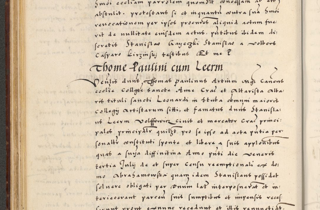 Zdjęcie nr 90 dla obiektu archiwalnego: [A]cta actorum causarum, sententiarum tam diffinitivarum quam interloquutoriarum, obligationum, constitutionum et contractuum coram reverendo patre domino Petro Porembski preposito Osvieczimensi, canonico et officiali generali Cracoviensi de anno Domini millesimo quingentesimo quinguagesimo primo, cuius indictio est nona, pontificatus sanctissimi in Christo patris et domini nostri domini Juliii divina providencia pape tercii, anno secundo, a die et mense infrascriptis feliciter continiantur