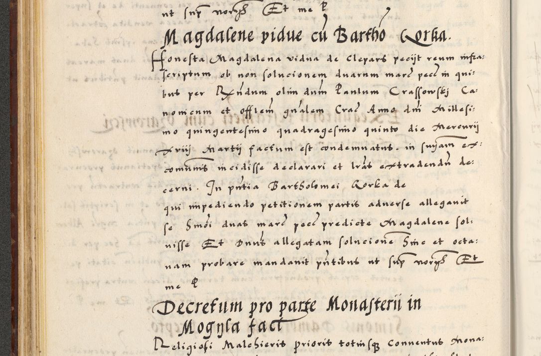 Zdjęcie nr 86 dla obiektu archiwalnego: [A]cta actorum causarum, sententiarum tam diffinitivarum quam interloquutoriarum, obligationum, constitutionum et contractuum coram reverendo patre domino Petro Porembski preposito Osvieczimensi, canonico et officiali generali Cracoviensi de anno Domini millesimo quingentesimo quinguagesimo primo, cuius indictio est nona, pontificatus sanctissimi in Christo patris et domini nostri domini Juliii divina providencia pape tercii, anno secundo, a die et mense infrascriptis feliciter continiantur