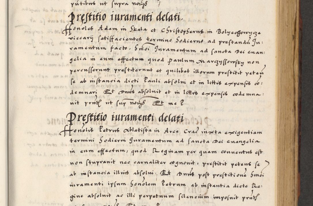 Zdjęcie nr 81 dla obiektu archiwalnego: [A]cta actorum causarum, sententiarum tam diffinitivarum quam interloquutoriarum, obligationum, constitutionum et contractuum coram reverendo patre domino Petro Porembski preposito Osvieczimensi, canonico et officiali generali Cracoviensi de anno Domini millesimo quingentesimo quinguagesimo primo, cuius indictio est nona, pontificatus sanctissimi in Christo patris et domini nostri domini Juliii divina providencia pape tercii, anno secundo, a die et mense infrascriptis feliciter continiantur