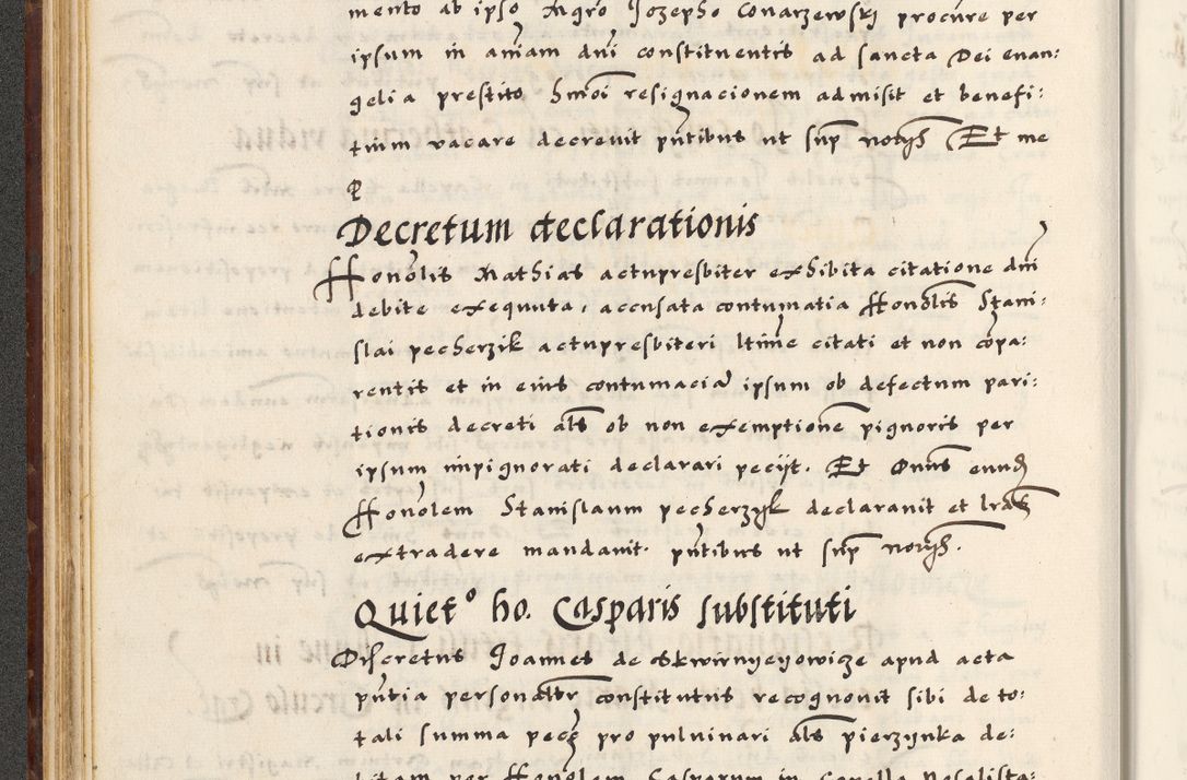 Zdjęcie nr 78 dla obiektu archiwalnego: [A]cta actorum causarum, sententiarum tam diffinitivarum quam interloquutoriarum, obligationum, constitutionum et contractuum coram reverendo patre domino Petro Porembski preposito Osvieczimensi, canonico et officiali generali Cracoviensi de anno Domini millesimo quingentesimo quinguagesimo primo, cuius indictio est nona, pontificatus sanctissimi in Christo patris et domini nostri domini Juliii divina providencia pape tercii, anno secundo, a die et mense infrascriptis feliciter continiantur
