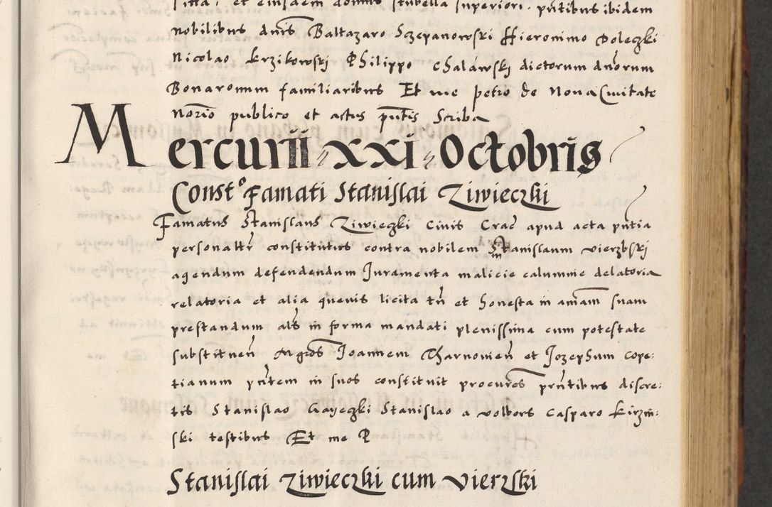 Zdjęcie nr 67 dla obiektu archiwalnego: [A]cta actorum causarum, sententiarum tam diffinitivarum quam interloquutoriarum, obligationum, constitutionum et contractuum coram reverendo patre domino Petro Porembski preposito Osvieczimensi, canonico et officiali generali Cracoviensi de anno Domini millesimo quingentesimo quinguagesimo primo, cuius indictio est nona, pontificatus sanctissimi in Christo patris et domini nostri domini Juliii divina providencia pape tercii, anno secundo, a die et mense infrascriptis feliciter continiantur