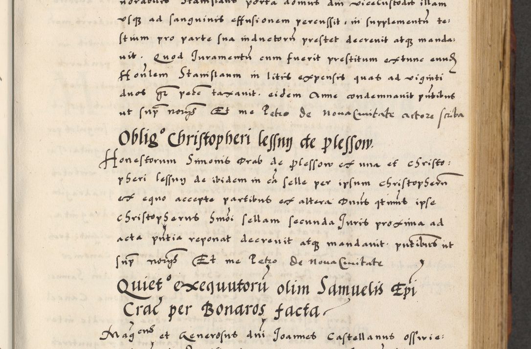 Zdjęcie nr 65 dla obiektu archiwalnego: [A]cta actorum causarum, sententiarum tam diffinitivarum quam interloquutoriarum, obligationum, constitutionum et contractuum coram reverendo patre domino Petro Porembski preposito Osvieczimensi, canonico et officiali generali Cracoviensi de anno Domini millesimo quingentesimo quinguagesimo primo, cuius indictio est nona, pontificatus sanctissimi in Christo patris et domini nostri domini Juliii divina providencia pape tercii, anno secundo, a die et mense infrascriptis feliciter continiantur