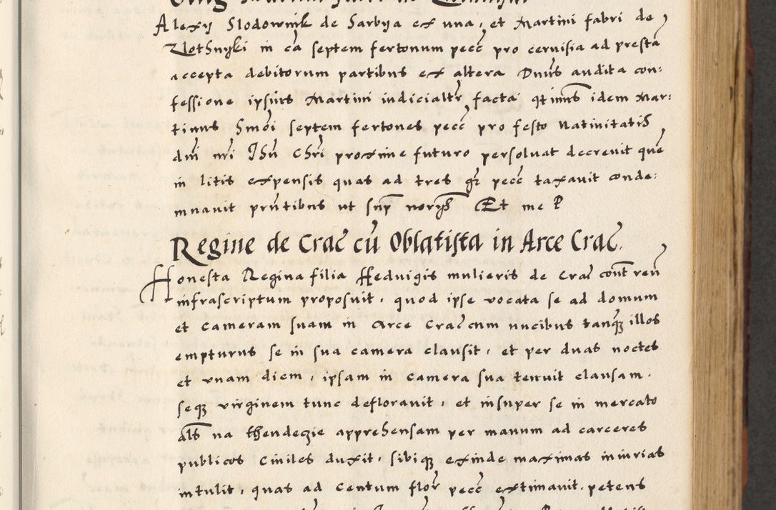 Zdjęcie nr 63 dla obiektu archiwalnego: [A]cta actorum causarum, sententiarum tam diffinitivarum quam interloquutoriarum, obligationum, constitutionum et contractuum coram reverendo patre domino Petro Porembski preposito Osvieczimensi, canonico et officiali generali Cracoviensi de anno Domini millesimo quingentesimo quinguagesimo primo, cuius indictio est nona, pontificatus sanctissimi in Christo patris et domini nostri domini Juliii divina providencia pape tercii, anno secundo, a die et mense infrascriptis feliciter continiantur