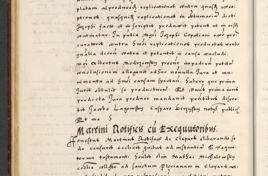 Zdjęcie nr 62 dla obiektu archiwalnego: [A]cta actorum causarum, sententiarum tam diffinitivarum quam interloquutoriarum, obligationum, constitutionum et contractuum coram reverendo patre domino Petro Porembski preposito Osvieczimensi, canonico et officiali generali Cracoviensi de anno Domini millesimo quingentesimo quinguagesimo primo, cuius indictio est nona, pontificatus sanctissimi in Christo patris et domini nostri domini Juliii divina providencia pape tercii, anno secundo, a die et mense infrascriptis feliciter continiantur