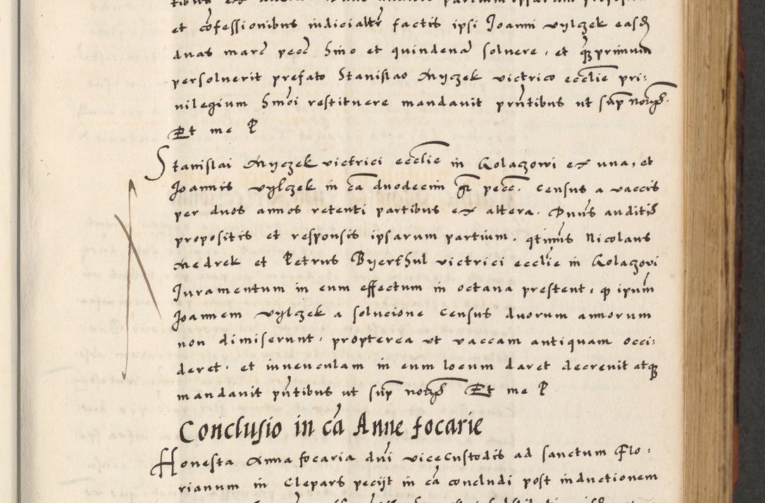 Zdjęcie nr 59 dla obiektu archiwalnego: [A]cta actorum causarum, sententiarum tam diffinitivarum quam interloquutoriarum, obligationum, constitutionum et contractuum coram reverendo patre domino Petro Porembski preposito Osvieczimensi, canonico et officiali generali Cracoviensi de anno Domini millesimo quingentesimo quinguagesimo primo, cuius indictio est nona, pontificatus sanctissimi in Christo patris et domini nostri domini Juliii divina providencia pape tercii, anno secundo, a die et mense infrascriptis feliciter continiantur