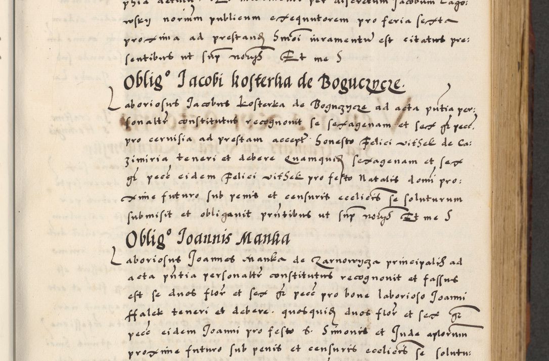 Zdjęcie nr 55 dla obiektu archiwalnego: [A]cta actorum causarum, sententiarum tam diffinitivarum quam interloquutoriarum, obligationum, constitutionum et contractuum coram reverendo patre domino Petro Porembski preposito Osvieczimensi, canonico et officiali generali Cracoviensi de anno Domini millesimo quingentesimo quinguagesimo primo, cuius indictio est nona, pontificatus sanctissimi in Christo patris et domini nostri domini Juliii divina providencia pape tercii, anno secundo, a die et mense infrascriptis feliciter continiantur
