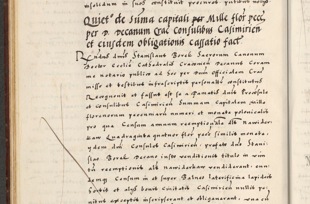 Zdjęcie nr 50 dla obiektu archiwalnego: [A]cta actorum causarum, sententiarum tam diffinitivarum quam interloquutoriarum, obligationum, constitutionum et contractuum coram reverendo patre domino Petro Porembski preposito Osvieczimensi, canonico et officiali generali Cracoviensi de anno Domini millesimo quingentesimo quinguagesimo primo, cuius indictio est nona, pontificatus sanctissimi in Christo patris et domini nostri domini Juliii divina providencia pape tercii, anno secundo, a die et mense infrascriptis feliciter continiantur