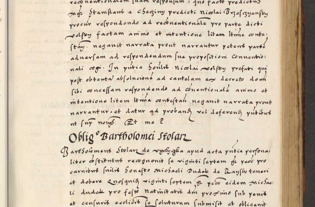 Zdjęcie nr 47 dla obiektu archiwalnego: [A]cta actorum causarum, sententiarum tam diffinitivarum quam interloquutoriarum, obligationum, constitutionum et contractuum coram reverendo patre domino Petro Porembski preposito Osvieczimensi, canonico et officiali generali Cracoviensi de anno Domini millesimo quingentesimo quinguagesimo primo, cuius indictio est nona, pontificatus sanctissimi in Christo patris et domini nostri domini Juliii divina providencia pape tercii, anno secundo, a die et mense infrascriptis feliciter continiantur