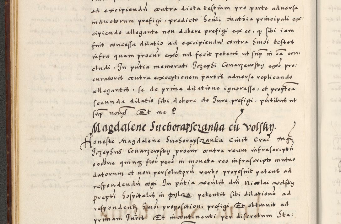 Zdjęcie nr 46 dla obiektu archiwalnego: [A]cta actorum causarum, sententiarum tam diffinitivarum quam interloquutoriarum, obligationum, constitutionum et contractuum coram reverendo patre domino Petro Porembski preposito Osvieczimensi, canonico et officiali generali Cracoviensi de anno Domini millesimo quingentesimo quinguagesimo primo, cuius indictio est nona, pontificatus sanctissimi in Christo patris et domini nostri domini Juliii divina providencia pape tercii, anno secundo, a die et mense infrascriptis feliciter continiantur