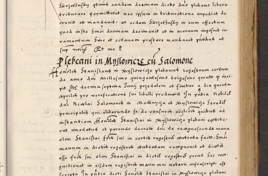 Zdjęcie nr 43 dla obiektu archiwalnego: [A]cta actorum causarum, sententiarum tam diffinitivarum quam interloquutoriarum, obligationum, constitutionum et contractuum coram reverendo patre domino Petro Porembski preposito Osvieczimensi, canonico et officiali generali Cracoviensi de anno Domini millesimo quingentesimo quinguagesimo primo, cuius indictio est nona, pontificatus sanctissimi in Christo patris et domini nostri domini Juliii divina providencia pape tercii, anno secundo, a die et mense infrascriptis feliciter continiantur