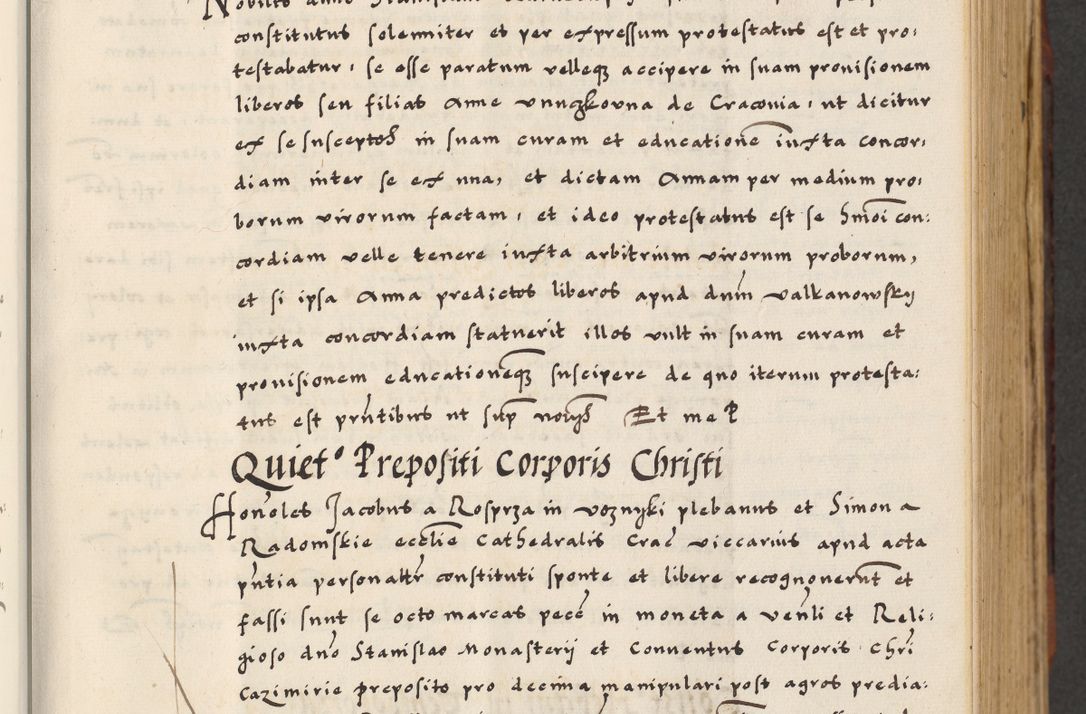 Zdjęcie nr 35 dla obiektu archiwalnego: [A]cta actorum causarum, sententiarum tam diffinitivarum quam interloquutoriarum, obligationum, constitutionum et contractuum coram reverendo patre domino Petro Porembski preposito Osvieczimensi, canonico et officiali generali Cracoviensi de anno Domini millesimo quingentesimo quinguagesimo primo, cuius indictio est nona, pontificatus sanctissimi in Christo patris et domini nostri domini Juliii divina providencia pape tercii, anno secundo, a die et mense infrascriptis feliciter continiantur