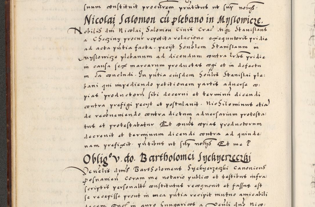 Zdjęcie nr 30 dla obiektu archiwalnego: [A]cta actorum causarum, sententiarum tam diffinitivarum quam interloquutoriarum, obligationum, constitutionum et contractuum coram reverendo patre domino Petro Porembski preposito Osvieczimensi, canonico et officiali generali Cracoviensi de anno Domini millesimo quingentesimo quinguagesimo primo, cuius indictio est nona, pontificatus sanctissimi in Christo patris et domini nostri domini Juliii divina providencia pape tercii, anno secundo, a die et mense infrascriptis feliciter continiantur