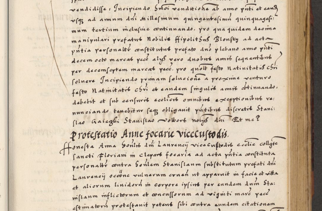 Zdjęcie nr 27 dla obiektu archiwalnego: [A]cta actorum causarum, sententiarum tam diffinitivarum quam interloquutoriarum, obligationum, constitutionum et contractuum coram reverendo patre domino Petro Porembski preposito Osvieczimensi, canonico et officiali generali Cracoviensi de anno Domini millesimo quingentesimo quinguagesimo primo, cuius indictio est nona, pontificatus sanctissimi in Christo patris et domini nostri domini Juliii divina providencia pape tercii, anno secundo, a die et mense infrascriptis feliciter continiantur