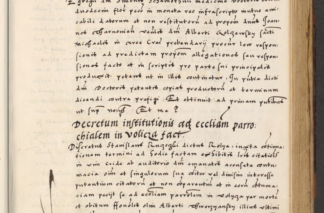 Zdjęcie nr 25 dla obiektu archiwalnego: [A]cta actorum causarum, sententiarum tam diffinitivarum quam interloquutoriarum, obligationum, constitutionum et contractuum coram reverendo patre domino Petro Porembski preposito Osvieczimensi, canonico et officiali generali Cracoviensi de anno Domini millesimo quingentesimo quinguagesimo primo, cuius indictio est nona, pontificatus sanctissimi in Christo patris et domini nostri domini Juliii divina providencia pape tercii, anno secundo, a die et mense infrascriptis feliciter continiantur