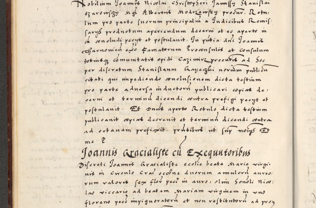 Zdjęcie nr 22 dla obiektu archiwalnego: [A]cta actorum causarum, sententiarum tam diffinitivarum quam interloquutoriarum, obligationum, constitutionum et contractuum coram reverendo patre domino Petro Porembski preposito Osvieczimensi, canonico et officiali generali Cracoviensi de anno Domini millesimo quingentesimo quinguagesimo primo, cuius indictio est nona, pontificatus sanctissimi in Christo patris et domini nostri domini Juliii divina providencia pape tercii, anno secundo, a die et mense infrascriptis feliciter continiantur