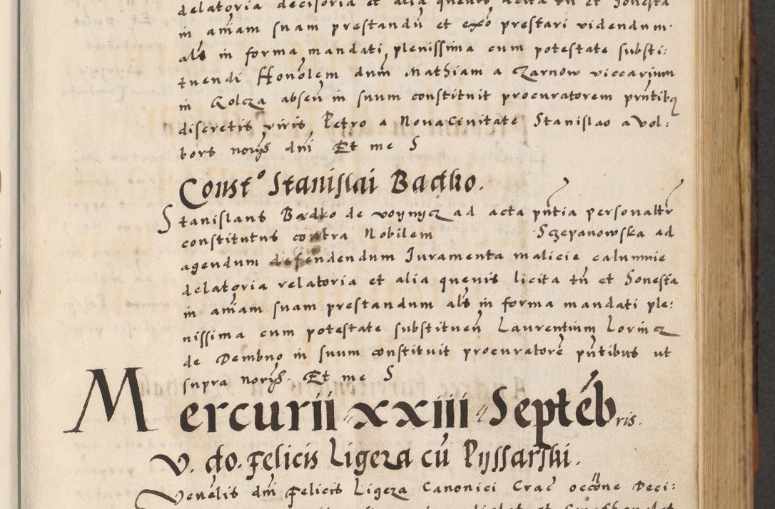Zdjęcie nr 9 dla obiektu archiwalnego: [A]cta actorum causarum, sententiarum tam diffinitivarum quam interloquutoriarum, obligationum, constitutionum et contractuum coram reverendo patre domino Petro Porembski preposito Osvieczimensi, canonico et officiali generali Cracoviensi de anno Domini millesimo quingentesimo quinguagesimo primo, cuius indictio est nona, pontificatus sanctissimi in Christo patris et domini nostri domini Juliii divina providencia pape tercii, anno secundo, a die et mense infrascriptis feliciter continiantur
