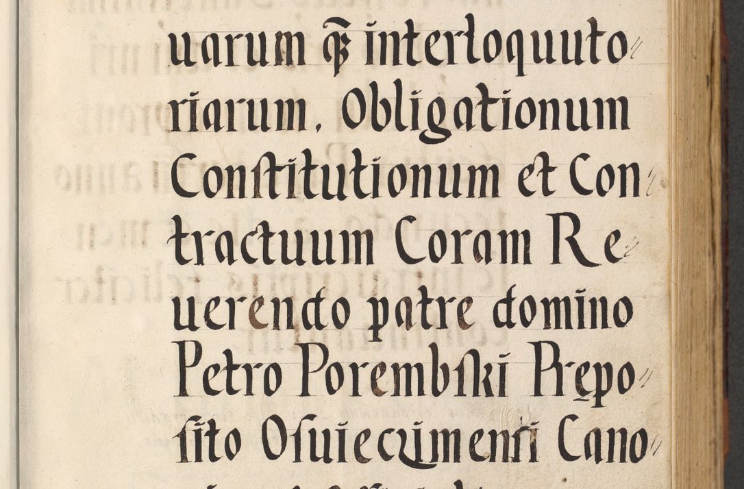 Zdjęcie nr 7 dla obiektu archiwalnego: [A]cta actorum causarum, sententiarum tam diffinitivarum quam interloquutoriarum, obligationum, constitutionum et contractuum coram reverendo patre domino Petro Porembski preposito Osvieczimensi, canonico et officiali generali Cracoviensi de anno Domini millesimo quingentesimo quinguagesimo primo, cuius indictio est nona, pontificatus sanctissimi in Christo patris et domini nostri domini Juliii divina providencia pape tercii, anno secundo, a die et mense infrascriptis feliciter continiantur