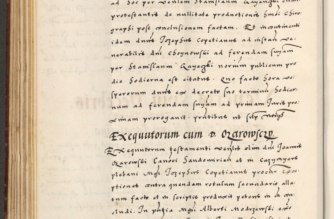 Zdjęcie nr 206 dla obiektu archiwalnego: [A]cta actorum causarum, sententiarum tam diffinitivarum quam interloquutoriarum, obligationum, constitutionum et contractuum coram reverendo patre domino Petro Porembski preposito Osvieczimensi, canonico et officiali generali Cracoviensi de anno Domini millesimo quingentesimo quinguagesimo primo, cuius indictio est nona, pontificatus sanctissimi in Christo patris et domini nostri domini Juliii divina providencia pape tercii, anno secundo, a die et mense infrascriptis feliciter continiantur