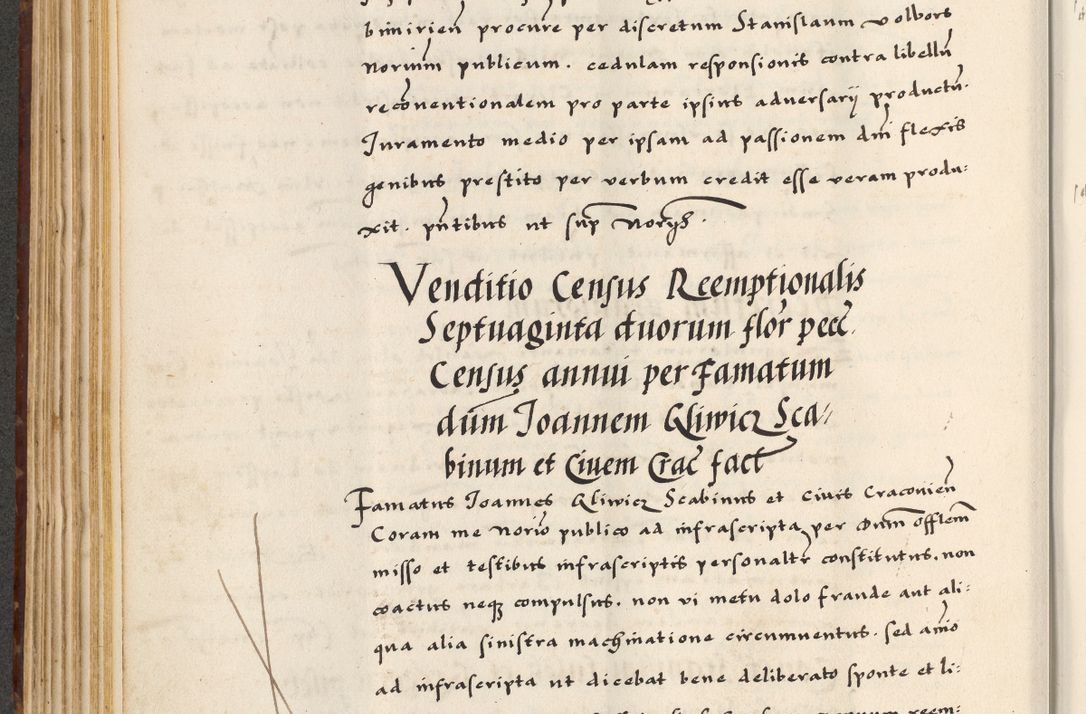 Zdjęcie nr 210 dla obiektu archiwalnego: [A]cta actorum causarum, sententiarum tam diffinitivarum quam interloquutoriarum, obligationum, constitutionum et contractuum coram reverendo patre domino Petro Porembski preposito Osvieczimensi, canonico et officiali generali Cracoviensi de anno Domini millesimo quingentesimo quinguagesimo primo, cuius indictio est nona, pontificatus sanctissimi in Christo patris et domini nostri domini Juliii divina providencia pape tercii, anno secundo, a die et mense infrascriptis feliciter continiantur