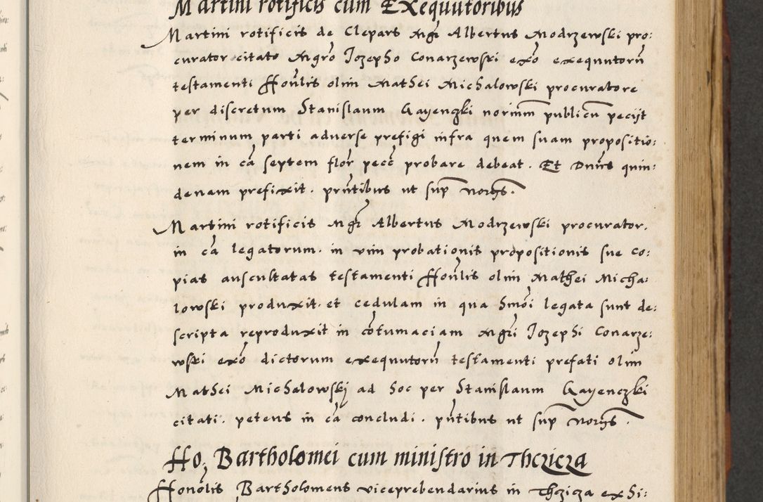 Zdjęcie nr 207 dla obiektu archiwalnego: [A]cta actorum causarum, sententiarum tam diffinitivarum quam interloquutoriarum, obligationum, constitutionum et contractuum coram reverendo patre domino Petro Porembski preposito Osvieczimensi, canonico et officiali generali Cracoviensi de anno Domini millesimo quingentesimo quinguagesimo primo, cuius indictio est nona, pontificatus sanctissimi in Christo patris et domini nostri domini Juliii divina providencia pape tercii, anno secundo, a die et mense infrascriptis feliciter continiantur
