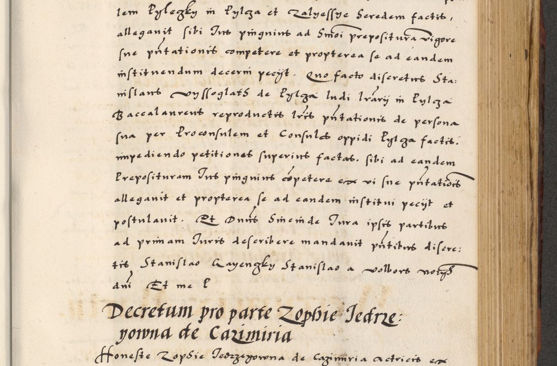 Zdjęcie nr 403 dla obiektu archiwalnego: [A]cta actorum causarum, sententiarum tam diffinitivarum quam interloquutoriarum, obligationum, constitutionum et contractuum coram reverendo patre domino Petro Porembski preposito Osvieczimensi, canonico et officiali generali Cracoviensi de anno Domini millesimo quingentesimo quinguagesimo primo, cuius indictio est nona, pontificatus sanctissimi in Christo patris et domini nostri domini Juliii divina providencia pape tercii, anno secundo, a die et mense infrascriptis feliciter continiantur