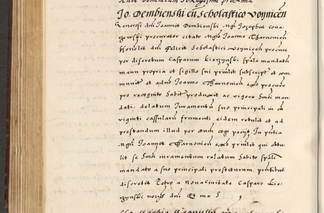 Zdjęcie nr 366 dla obiektu archiwalnego: [A]cta actorum causarum, sententiarum tam diffinitivarum quam interloquutoriarum, obligationum, constitutionum et contractuum coram reverendo patre domino Petro Porembski preposito Osvieczimensi, canonico et officiali generali Cracoviensi de anno Domini millesimo quingentesimo quinguagesimo primo, cuius indictio est nona, pontificatus sanctissimi in Christo patris et domini nostri domini Juliii divina providencia pape tercii, anno secundo, a die et mense infrascriptis feliciter continiantur