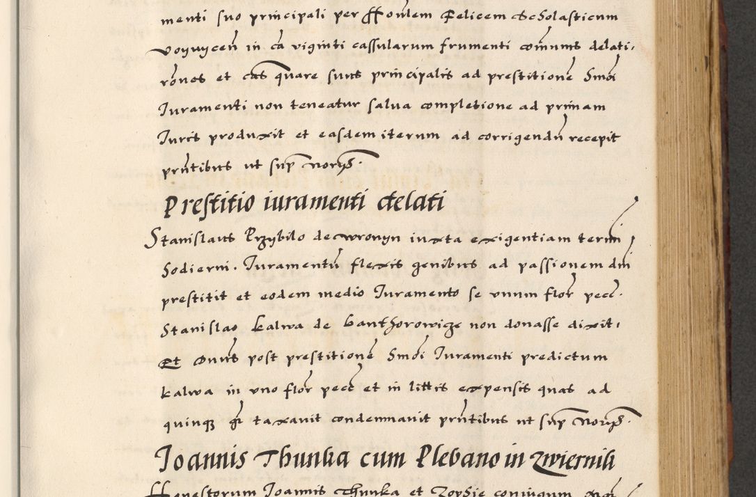 Zdjęcie nr 347 dla obiektu archiwalnego: [A]cta actorum causarum, sententiarum tam diffinitivarum quam interloquutoriarum, obligationum, constitutionum et contractuum coram reverendo patre domino Petro Porembski preposito Osvieczimensi, canonico et officiali generali Cracoviensi de anno Domini millesimo quingentesimo quinguagesimo primo, cuius indictio est nona, pontificatus sanctissimi in Christo patris et domini nostri domini Juliii divina providencia pape tercii, anno secundo, a die et mense infrascriptis feliciter continiantur