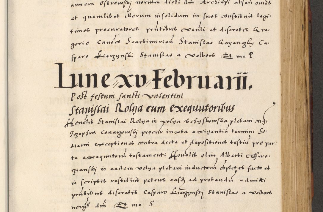 Zdjęcie nr 339 dla obiektu archiwalnego: [A]cta actorum causarum, sententiarum tam diffinitivarum quam interloquutoriarum, obligationum, constitutionum et contractuum coram reverendo patre domino Petro Porembski preposito Osvieczimensi, canonico et officiali generali Cracoviensi de anno Domini millesimo quingentesimo quinguagesimo primo, cuius indictio est nona, pontificatus sanctissimi in Christo patris et domini nostri domini Juliii divina providencia pape tercii, anno secundo, a die et mense infrascriptis feliciter continiantur