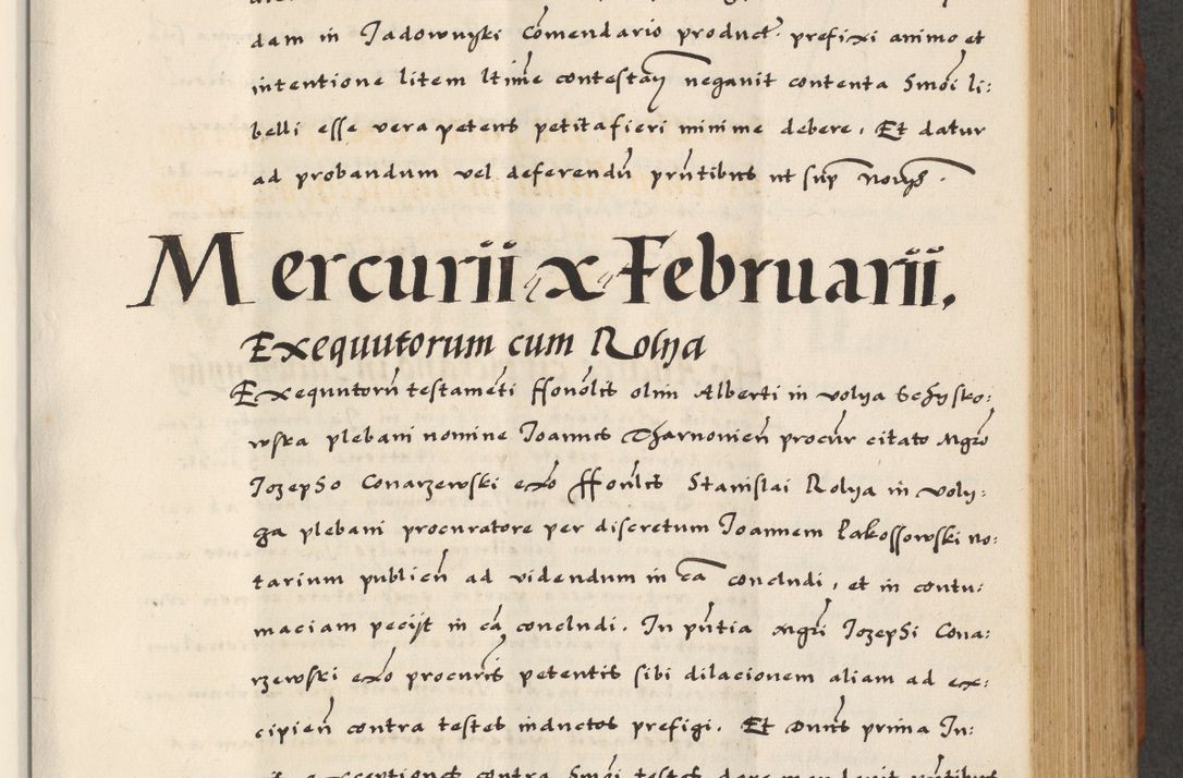 Zdjęcie nr 331 dla obiektu archiwalnego: [A]cta actorum causarum, sententiarum tam diffinitivarum quam interloquutoriarum, obligationum, constitutionum et contractuum coram reverendo patre domino Petro Porembski preposito Osvieczimensi, canonico et officiali generali Cracoviensi de anno Domini millesimo quingentesimo quinguagesimo primo, cuius indictio est nona, pontificatus sanctissimi in Christo patris et domini nostri domini Juliii divina providencia pape tercii, anno secundo, a die et mense infrascriptis feliciter continiantur