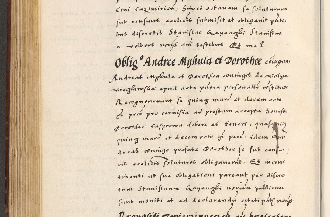 Zdjęcie nr 318 dla obiektu archiwalnego: [A]cta actorum causarum, sententiarum tam diffinitivarum quam interloquutoriarum, obligationum, constitutionum et contractuum coram reverendo patre domino Petro Porembski preposito Osvieczimensi, canonico et officiali generali Cracoviensi de anno Domini millesimo quingentesimo quinguagesimo primo, cuius indictio est nona, pontificatus sanctissimi in Christo patris et domini nostri domini Juliii divina providencia pape tercii, anno secundo, a die et mense infrascriptis feliciter continiantur