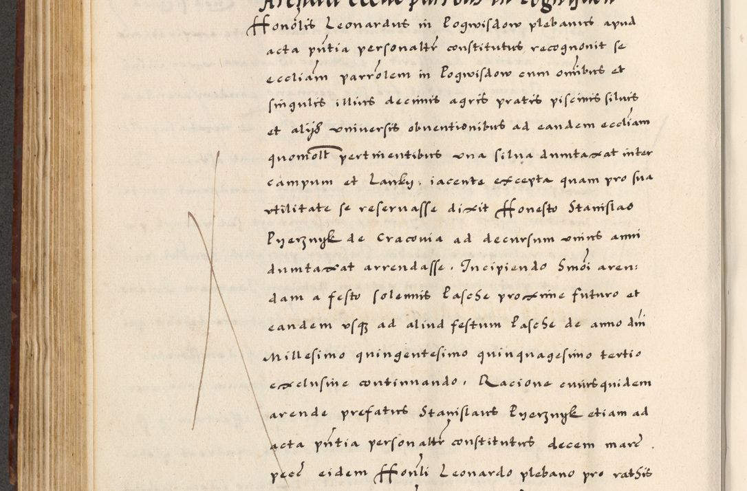 Zdjęcie nr 310 dla obiektu archiwalnego: [A]cta actorum causarum, sententiarum tam diffinitivarum quam interloquutoriarum, obligationum, constitutionum et contractuum coram reverendo patre domino Petro Porembski preposito Osvieczimensi, canonico et officiali generali Cracoviensi de anno Domini millesimo quingentesimo quinguagesimo primo, cuius indictio est nona, pontificatus sanctissimi in Christo patris et domini nostri domini Juliii divina providencia pape tercii, anno secundo, a die et mense infrascriptis feliciter continiantur