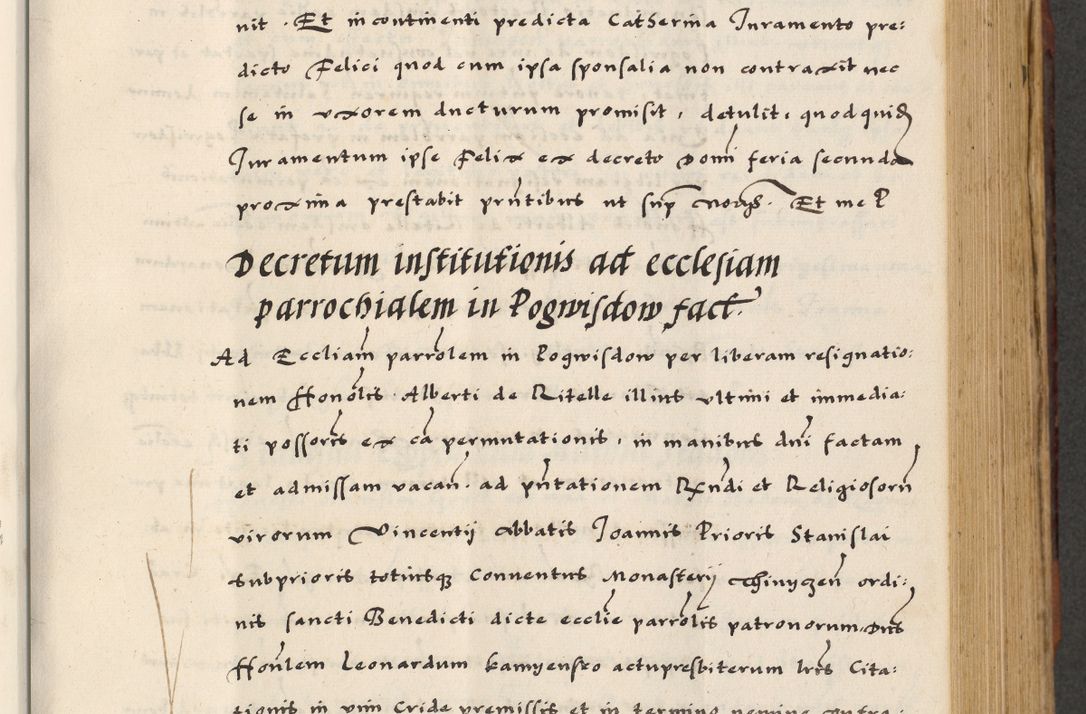 Zdjęcie nr 299 dla obiektu archiwalnego: [A]cta actorum causarum, sententiarum tam diffinitivarum quam interloquutoriarum, obligationum, constitutionum et contractuum coram reverendo patre domino Petro Porembski preposito Osvieczimensi, canonico et officiali generali Cracoviensi de anno Domini millesimo quingentesimo quinguagesimo primo, cuius indictio est nona, pontificatus sanctissimi in Christo patris et domini nostri domini Juliii divina providencia pape tercii, anno secundo, a die et mense infrascriptis feliciter continiantur