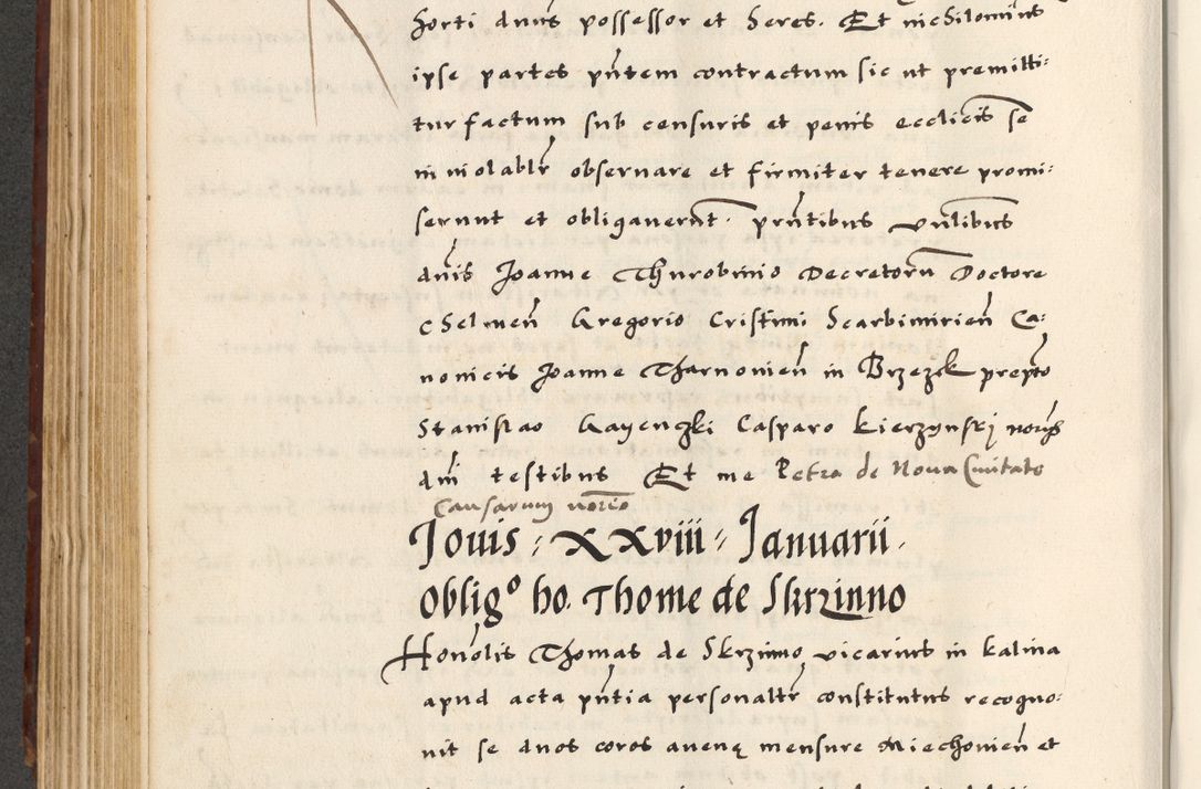 Zdjęcie nr 296 dla obiektu archiwalnego: [A]cta actorum causarum, sententiarum tam diffinitivarum quam interloquutoriarum, obligationum, constitutionum et contractuum coram reverendo patre domino Petro Porembski preposito Osvieczimensi, canonico et officiali generali Cracoviensi de anno Domini millesimo quingentesimo quinguagesimo primo, cuius indictio est nona, pontificatus sanctissimi in Christo patris et domini nostri domini Juliii divina providencia pape tercii, anno secundo, a die et mense infrascriptis feliciter continiantur