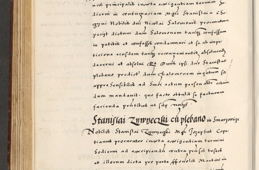 Zdjęcie nr 292 dla obiektu archiwalnego: [A]cta actorum causarum, sententiarum tam diffinitivarum quam interloquutoriarum, obligationum, constitutionum et contractuum coram reverendo patre domino Petro Porembski preposito Osvieczimensi, canonico et officiali generali Cracoviensi de anno Domini millesimo quingentesimo quinguagesimo primo, cuius indictio est nona, pontificatus sanctissimi in Christo patris et domini nostri domini Juliii divina providencia pape tercii, anno secundo, a die et mense infrascriptis feliciter continiantur