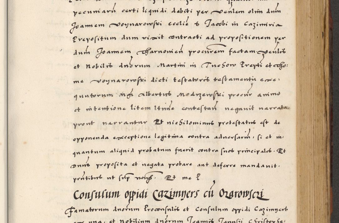 Zdjęcie nr 289 dla obiektu archiwalnego: [A]cta actorum causarum, sententiarum tam diffinitivarum quam interloquutoriarum, obligationum, constitutionum et contractuum coram reverendo patre domino Petro Porembski preposito Osvieczimensi, canonico et officiali generali Cracoviensi de anno Domini millesimo quingentesimo quinguagesimo primo, cuius indictio est nona, pontificatus sanctissimi in Christo patris et domini nostri domini Juliii divina providencia pape tercii, anno secundo, a die et mense infrascriptis feliciter continiantur