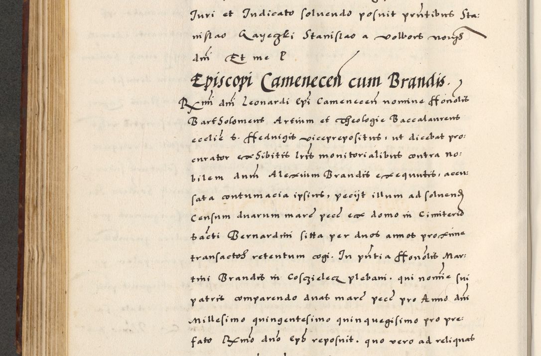 Zdjęcie nr 284 dla obiektu archiwalnego: [A]cta actorum causarum, sententiarum tam diffinitivarum quam interloquutoriarum, obligationum, constitutionum et contractuum coram reverendo patre domino Petro Porembski preposito Osvieczimensi, canonico et officiali generali Cracoviensi de anno Domini millesimo quingentesimo quinguagesimo primo, cuius indictio est nona, pontificatus sanctissimi in Christo patris et domini nostri domini Juliii divina providencia pape tercii, anno secundo, a die et mense infrascriptis feliciter continiantur