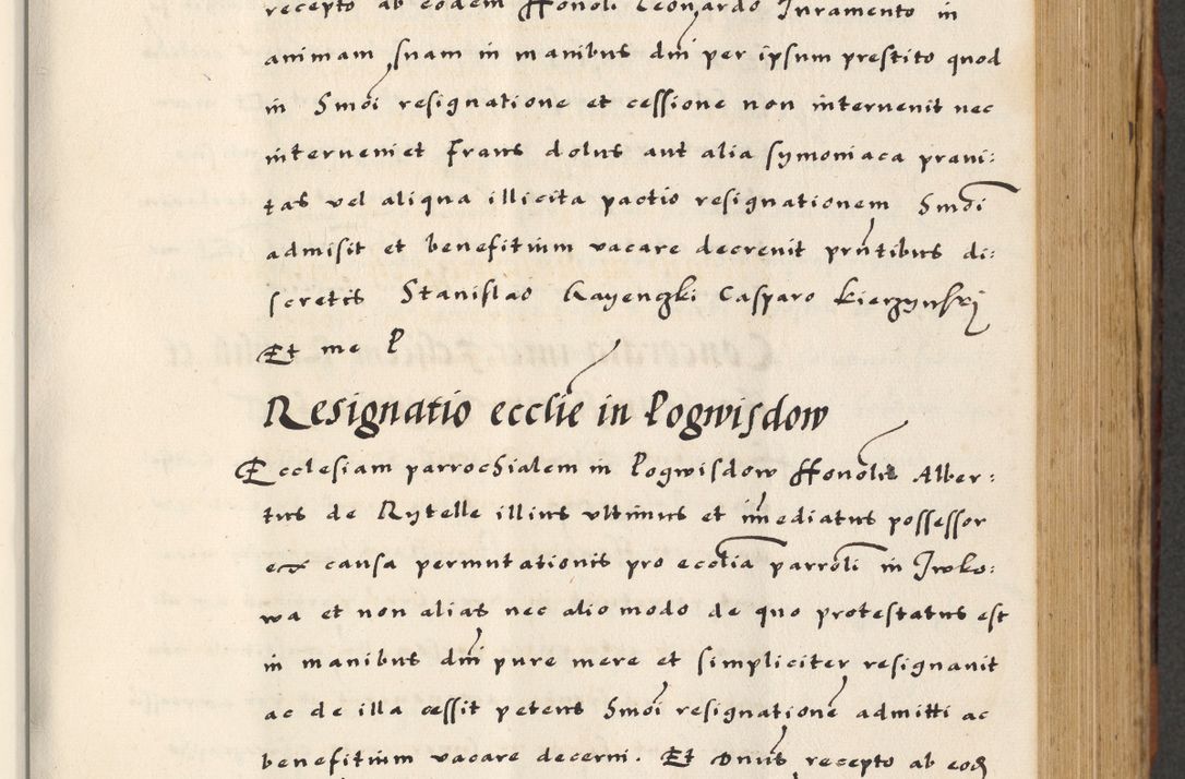 Zdjęcie nr 281 dla obiektu archiwalnego: [A]cta actorum causarum, sententiarum tam diffinitivarum quam interloquutoriarum, obligationum, constitutionum et contractuum coram reverendo patre domino Petro Porembski preposito Osvieczimensi, canonico et officiali generali Cracoviensi de anno Domini millesimo quingentesimo quinguagesimo primo, cuius indictio est nona, pontificatus sanctissimi in Christo patris et domini nostri domini Juliii divina providencia pape tercii, anno secundo, a die et mense infrascriptis feliciter continiantur