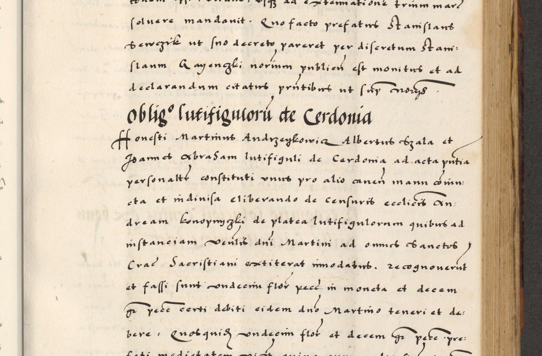Zdjęcie nr 277 dla obiektu archiwalnego: [A]cta actorum causarum, sententiarum tam diffinitivarum quam interloquutoriarum, obligationum, constitutionum et contractuum coram reverendo patre domino Petro Porembski preposito Osvieczimensi, canonico et officiali generali Cracoviensi de anno Domini millesimo quingentesimo quinguagesimo primo, cuius indictio est nona, pontificatus sanctissimi in Christo patris et domini nostri domini Juliii divina providencia pape tercii, anno secundo, a die et mense infrascriptis feliciter continiantur
