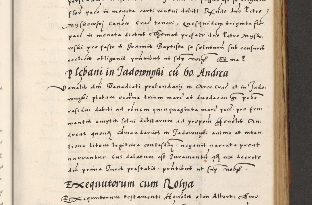 Zdjęcie nr 267 dla obiektu archiwalnego: [A]cta actorum causarum, sententiarum tam diffinitivarum quam interloquutoriarum, obligationum, constitutionum et contractuum coram reverendo patre domino Petro Porembski preposito Osvieczimensi, canonico et officiali generali Cracoviensi de anno Domini millesimo quingentesimo quinguagesimo primo, cuius indictio est nona, pontificatus sanctissimi in Christo patris et domini nostri domini Juliii divina providencia pape tercii, anno secundo, a die et mense infrascriptis feliciter continiantur