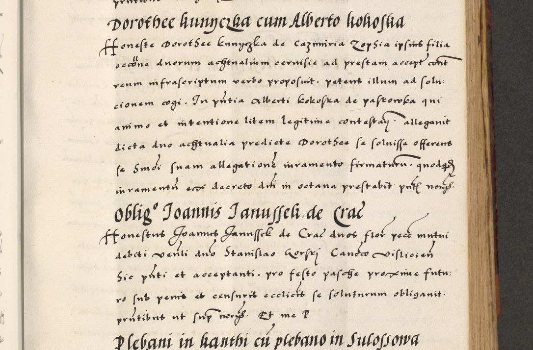 Zdjęcie nr 263 dla obiektu archiwalnego: [A]cta actorum causarum, sententiarum tam diffinitivarum quam interloquutoriarum, obligationum, constitutionum et contractuum coram reverendo patre domino Petro Porembski preposito Osvieczimensi, canonico et officiali generali Cracoviensi de anno Domini millesimo quingentesimo quinguagesimo primo, cuius indictio est nona, pontificatus sanctissimi in Christo patris et domini nostri domini Juliii divina providencia pape tercii, anno secundo, a die et mense infrascriptis feliciter continiantur