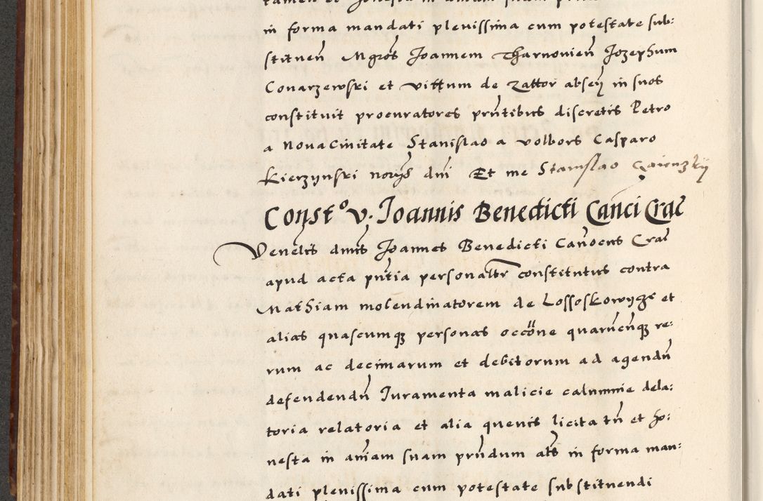 Zdjęcie nr 242 dla obiektu archiwalnego: [A]cta actorum causarum, sententiarum tam diffinitivarum quam interloquutoriarum, obligationum, constitutionum et contractuum coram reverendo patre domino Petro Porembski preposito Osvieczimensi, canonico et officiali generali Cracoviensi de anno Domini millesimo quingentesimo quinguagesimo primo, cuius indictio est nona, pontificatus sanctissimi in Christo patris et domini nostri domini Juliii divina providencia pape tercii, anno secundo, a die et mense infrascriptis feliciter continiantur