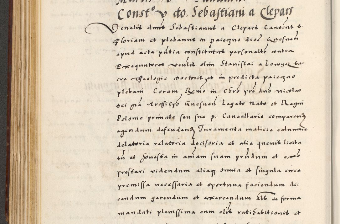 Zdjęcie nr 232 dla obiektu archiwalnego: [A]cta actorum causarum, sententiarum tam diffinitivarum quam interloquutoriarum, obligationum, constitutionum et contractuum coram reverendo patre domino Petro Porembski preposito Osvieczimensi, canonico et officiali generali Cracoviensi de anno Domini millesimo quingentesimo quinguagesimo primo, cuius indictio est nona, pontificatus sanctissimi in Christo patris et domini nostri domini Juliii divina providencia pape tercii, anno secundo, a die et mense infrascriptis feliciter continiantur